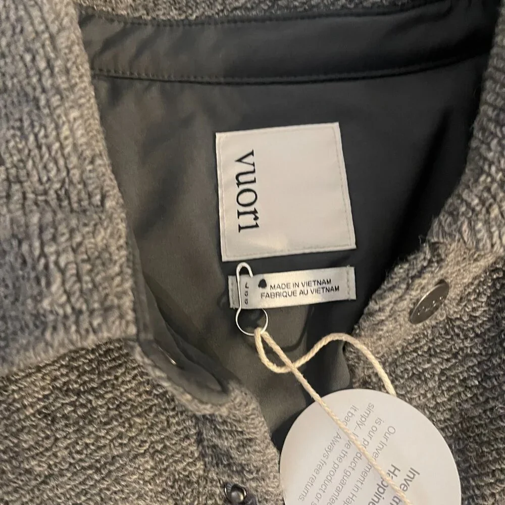Vuori Plymouth Wool Shirt Jacket L Italian Wool NWT